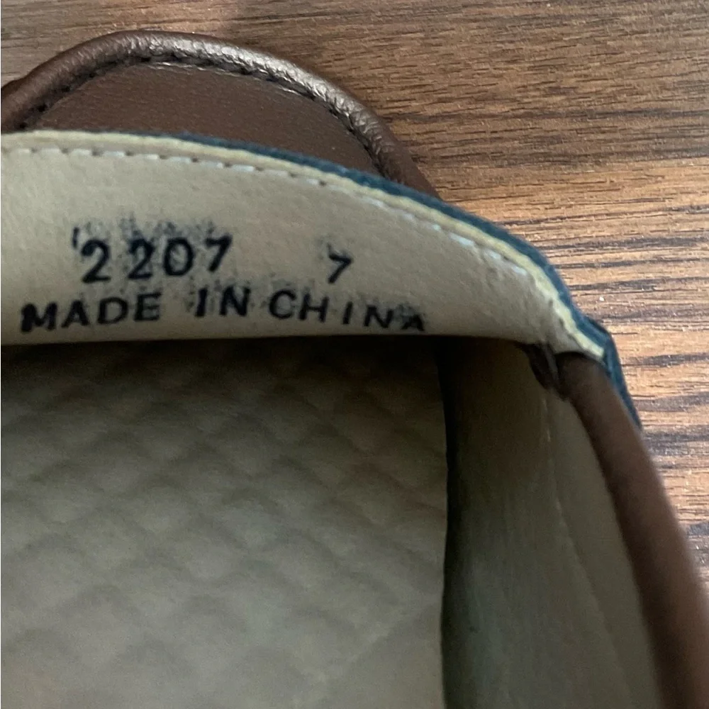 Bronze Color Flats with Moccasin Stitching and Slip-On Design NWOT